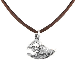 Male Swimmer Necklace Adjustable Hypoallergenic, Safe-Nickel, Lead & Cadmium Free!