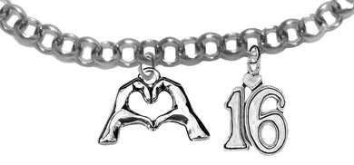 Sweet Sixteen,This charming gift is the perfect way to express your love. A design that captures the shape of your fingers and hands coming together to form a heart,a symbol the affection you share