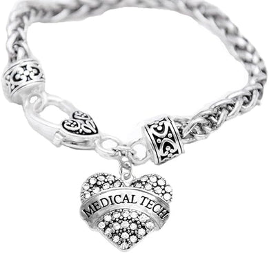 Medical Tech Crystal Heart Bracelet, Safe-Nickel, Lead & Cadmium Free!