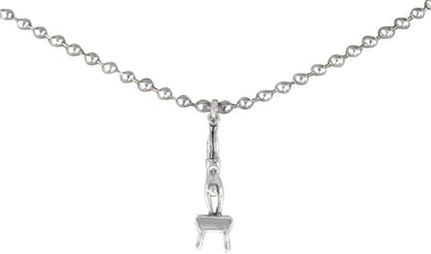 Gymnast Hand Stand On Vault Necklace, Adjustable, Hypoallergenic, Nickel, Lead & Cadmium Free!