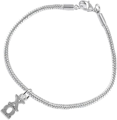 Chi Omega, Licensed Sorority Jewelry Manufacturer, Hypoallergenic Safe Lavalier Bracelet