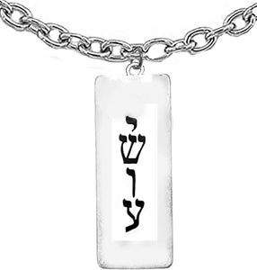 Messianic Christian Silvertone Verticle Yeshua Plaque On A Cable Chain Necklace. If you do not believe that this jewelry is beautiful when you receive it, simply return it for a full refund.©2023, Large, Silver, Carnelian