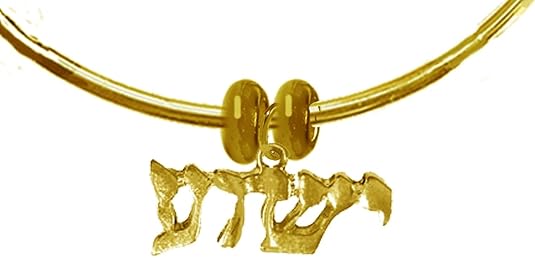 Messianic, Christian, Jewish Yeshua In 14Kt Goldtone,(Named By An Angel From God) On A Adjustable 14KT Goldtone Bangle, Removable Ends, You Can Add Charms Without A Tool. No Nickel, Lead, Or Cadmium, Large, Silver, Carnelian