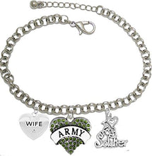 Army Wife, I Love My Soldier, Adjustable Hypoallergenic, Safe-Nickel, Lead, Cadmium Free