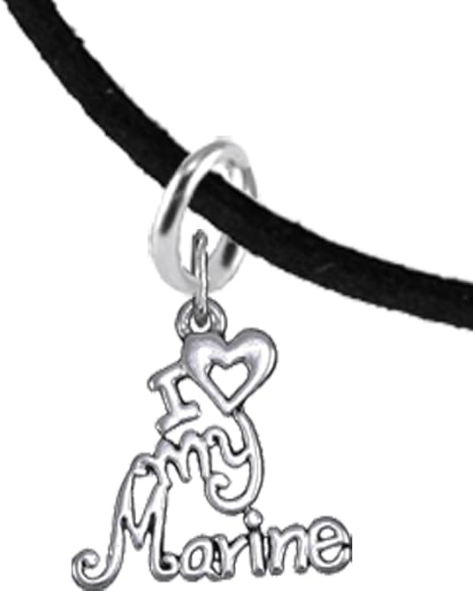 Marine, I Love My Marine, Adjustable Suede Bracelet Hypoallergenic, Safe-Nickel, Lead, Cadmium Free