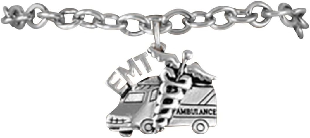 EMT, The Ambulance with EMT & Caduces Hypoallergenic, Safe-Nickel, Lead, and Cadmium Free