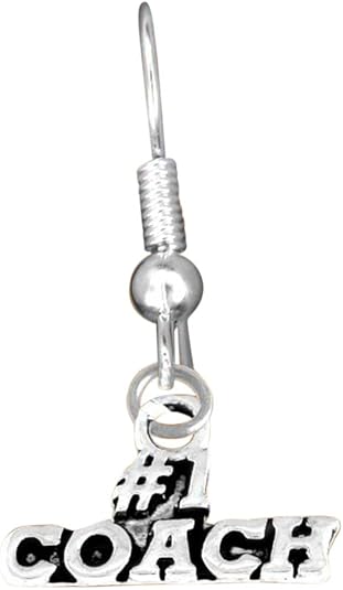 #1 Coach Charm Fishhook Earring Hypoallergenic, Safe-Nickel, Lead & Cadmium Free!