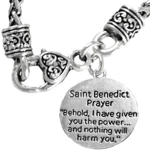 Saint Benedict Protective Charm, and Prayer, Protect Me from Harm, from Evil, from The Devil. Nickle, Lead Cadmium Free