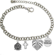 Army Wife, Keep My Husband Safe, Adjustable Hypoallergenic, Safe-Nickel, Lead, Cadmium Free