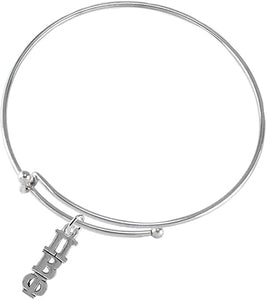Pi Beta Phi, Authorized Sorority Jewelry Manufacturer, Adjustable Miracle Wire Bracelet, Hypoallergenic, Safe-No Nickel, No Lead, And No Poisonous Cadmium
