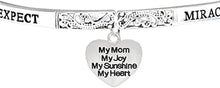 Expect Miracles, My Mom, My Joy, The Original Hypoallergenic, Safe-Nickel, Lead, Cadmium Free, Adjustable Stretch Bracelet