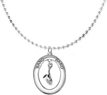 Band Saxophone Player Hypoallergenic Adjustable Necklace, Safe-Nickel, Lead Free