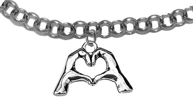 Birthday Gift, I Love You, Your Fingers And Hands Make A Heart And Say It All, I Love You, Adjustable Bracelet, What A Wonderful Gift For Yourself, Or Someone Special. Comes In A Black Velvet Bag