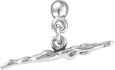 Swim Charm Post Earring Hypoallergenic, Adjustable Safe-Nickel, Lead & Cadmium Free!