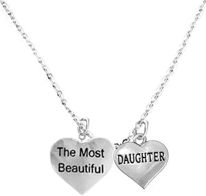 The Most Beautiful Daughter Adjustable Necklace, Hypoallergenic, Safe-Nickel, Lead, Cadmium Free