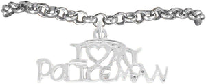 Policeman I Love My Policeman Hypoallergenic Adjustable Bracelet Nickle, Lead Free