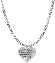 My Firefighter is My World, Wife Adjustable Necklace, Hypoallergenic, Safe-Nickel, Lead, Cadmium Free