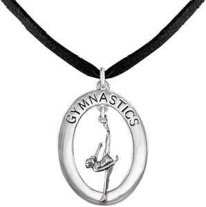 Gymnast One Leg Pose Necklace, Adjustable, Hypoallergenic, Nickel, Lead & Cadmium Free