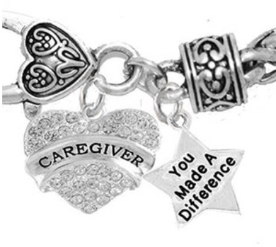 Caregiver, Nurse, RN, LPN, You Made a Difference, Bracelet, Hypoallergenic Safe - Nickel & Lead Free