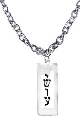 Messianic Christian Silvertone Verticle Yeshua Plaque On A Large Cable Chain Necklace. f you do not believe that this jewelry is beautiful when you receive it, simply return it for a full refund.©2023, Large, Silver, Carnelian