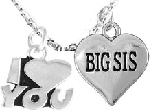 Big Sis I Love You Adjustable Curb Chain Necklace, Hypoallergenic, Safe-Nickel, Lead, Cadmium Free