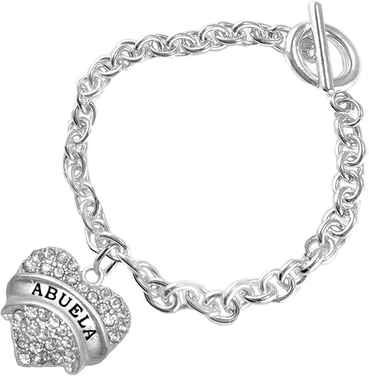 Abuela Crystal Heart Bracelet Safe-Hypoallergenic, Nickel, Lead & Cadmium Free!