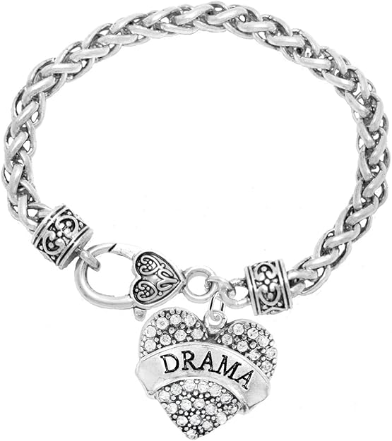 Drama Crystal Heart Hypoallergenic Bracelet. Nickle and Lead Free!