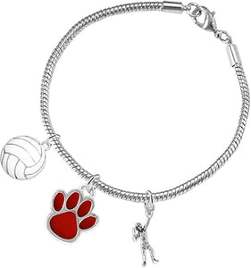 Red Paw Volleyball, Adjustable, Safe-Hypoallergenic, Nickel, Lead and Cadmium Free