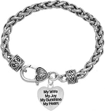 Message Jewelry, My Wife, My Joy, My Sunshine, My Heart, Hypoallergenic, Safe-Nickel, Lead, Free