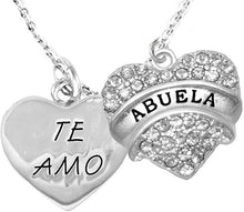 Te Amo Abuela Adjustable Curb Chain Necklace, Hypoallergenic, Safe-Nickel, Lead, Cadmium Free