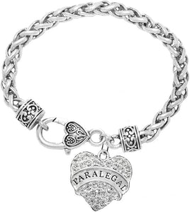 Paralegal Heart Charm Bracelet Hypoallergenic, Safe, Nickel, Lead & Cadmium Free!