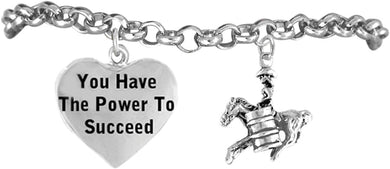 Barrel Racer You Have The Power To Succeed Adjustable, Hypoallergenic. Nickle, Lead Free