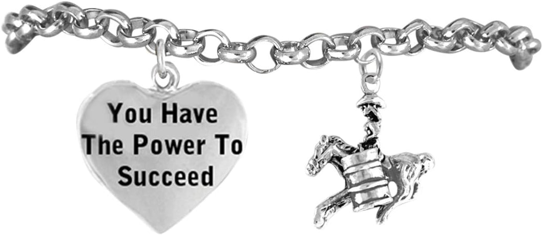 Barrel Racer You Have The Power To Succeed Adjustable, Hypoallergenic. Nickle, Lead Free