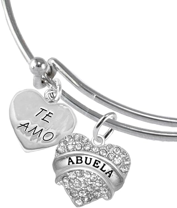 Te Amo Abuela Adjustable Bracelet, Hypoallergenic, Safe-Nickel, Lead, Cadmium Free