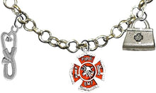 Firefighter EMT, Adjustable Charm Necklace, Hypoallergenic, Safe-Nickel, Lead, Free