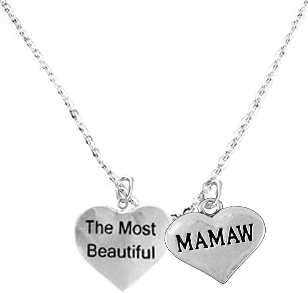 The Most Beautiful Mamaw Adjustable Curb Chain Necklace, Hypoallergenic, Safe-Nickel, Lead, Cadmium Free