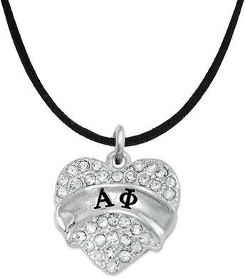 Alpha Phi Hypoallergenic Safe Black Suede Necklace Nickel Free