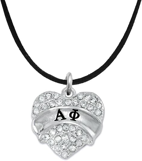 Alpha Phi Hypoallergenic Safe Black Suede Necklace Nickel Free