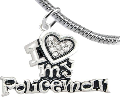 Policeman's, I Love My Policeman, Adjustable, Hypoallergenic, Safe-Nickel, Lead, Free