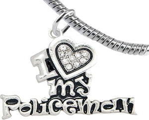 Policeman's, I Love My Policeman, Adjustable, Hypoallergenic, Safe-Nickel, Lead, Free