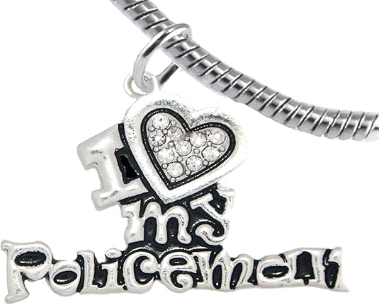 Policeman's, I Love My Policeman, Adjustable, Hypoallergenic, Safe-Nickel, Lead, Free