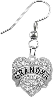 Grandma Crystal Heart Earrings, Safe-Hypoallergenic, Nickel, Lead & Cadmium Free!