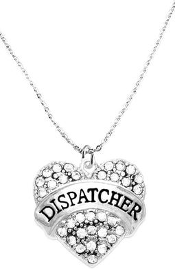 Dispatcher Crystal Heart Necklace, Safe-Nickel, Lead & Cadmium Free!