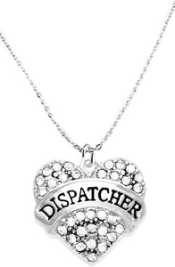 Dispatcher Crystal Heart Necklace, Safe-Nickel, Lead & Cadmium Free!