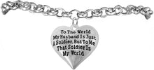 Army Wife, My Husband is My World, Hypoallergenic, Safe-Nickel, Lead, Cadmium Free