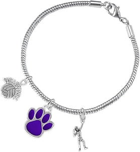 Purple Paw Volleyball, Adjustable, Safe-Hypoallergenic, Nickel, Lead Free