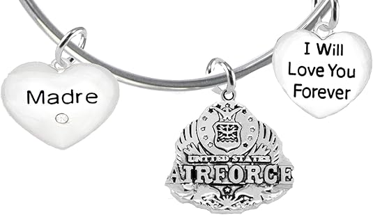 Madre, I Will Love You Forever, Air Force Hypoallergenic, Safe-Nickel Free, No Poisonous Lead Or Cadmium