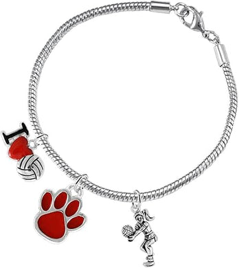 Red Paw Volleyball, Adjustable, Safe-Hypoallergenic, Nickel, Lead and Cadmium Free