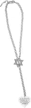 Jewish Army Mom, To The World My Daughter Is Just A Soldier, But To Me She Is My World Heart, Through A Crystal Star Of David, Rolo Chain Necklace Hypoallergenic, Safe-Nickel, Lead, And Cadmium Free