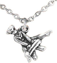 Gymnast On Pommel Horse Necklace, Adjustable, Hypoallergenic, Nickel, Lead & Cadmium Free